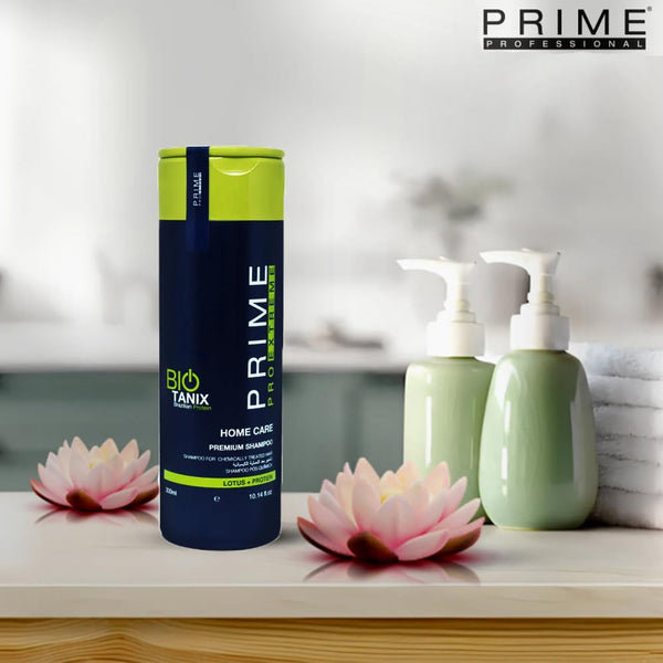 PRIME PRO EXTREME BIO TANIX Brazilian Protein Home Care Premium Shampoo For Chemically Treated Hair Lotus + Protein Hair Shampoo For Women/Men, 300 Millilitre